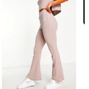 Nike Ribbed Flare Pants Womens Casual Athletic Small